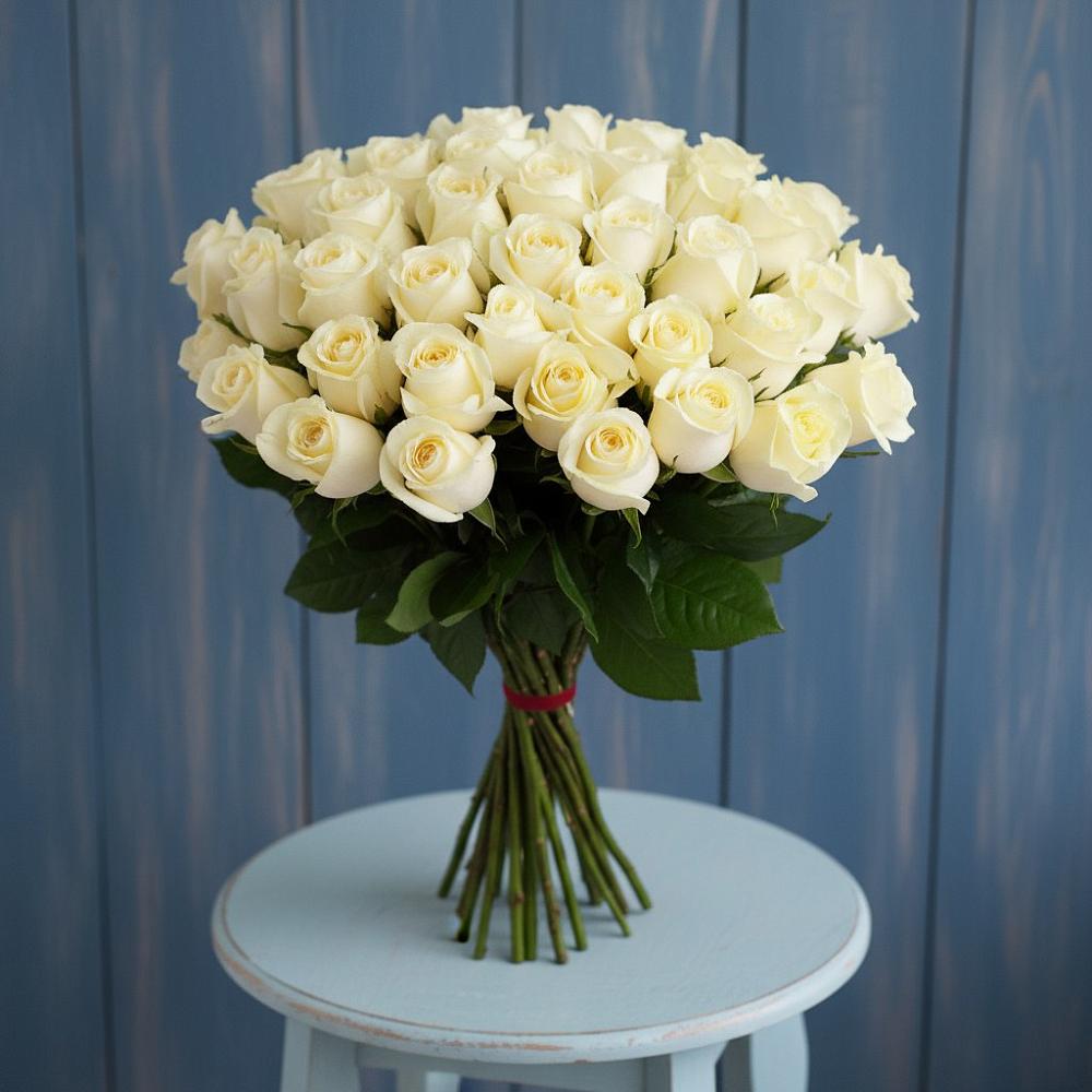 51 Белая роза Эдлесс Лав в Чое Букет 51 Белая роза Эдлесс Лав в Чое