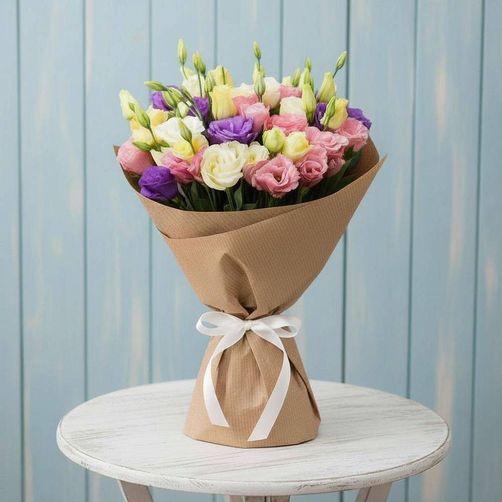 Букет Цветная эустома в Чое Букет цветов из: Лизиантусы в Чое