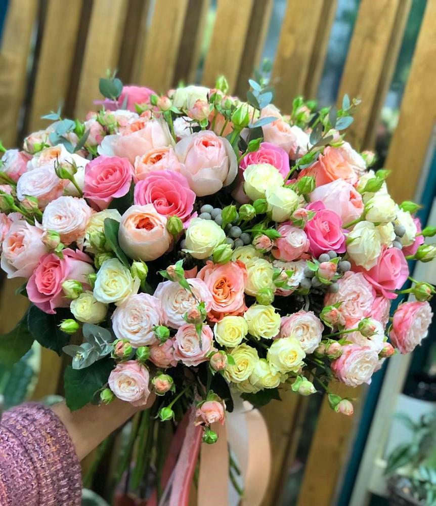 Букет розовый шик в Чое Букет цветов из: Розы в Чое